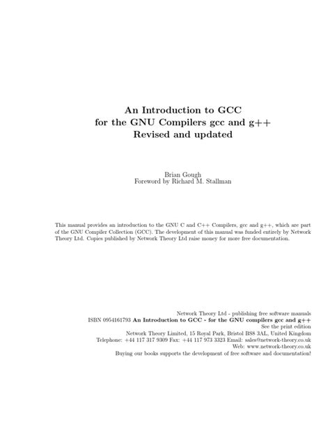 an introduction to gcc for the gnu compilers gcc and g Epub